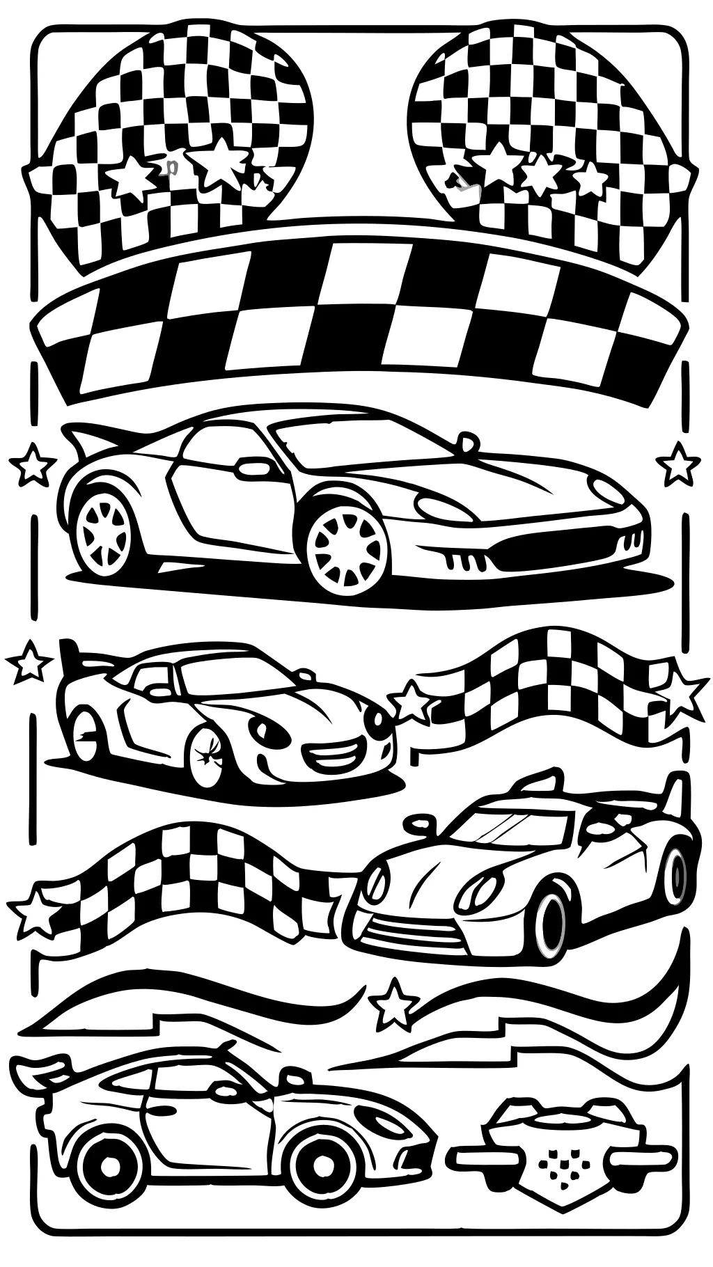 coloriages imprimables de voiture de course